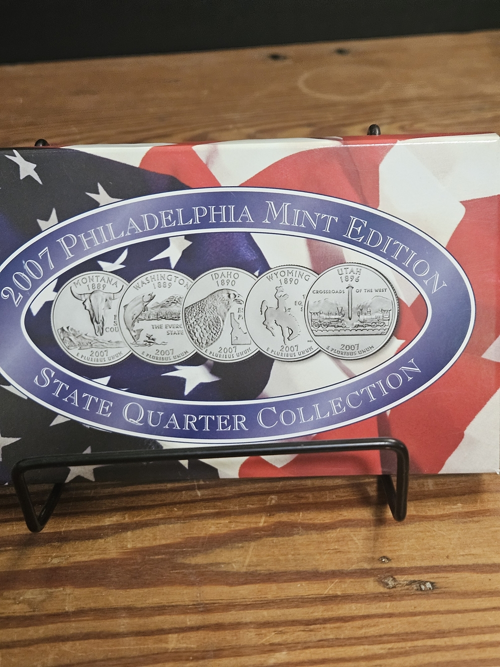 2007 State Quarter Collection Display Tray - Blue/Red